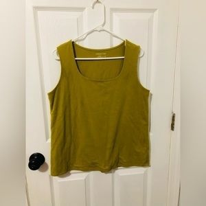 Coldwater Creek Size XL Yellow 95% Cotton 5% Spandex.